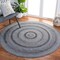 Safavieh 6 x 6 ft. Cape Cod Round Area Rug, Charcoal CAP221H-6R - alternate 4